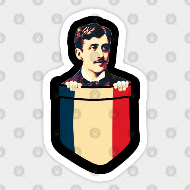 Marcel Proust In My Pocket Sticker by Nerd_art